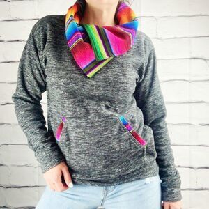 Southwestern accented sweatshirt 